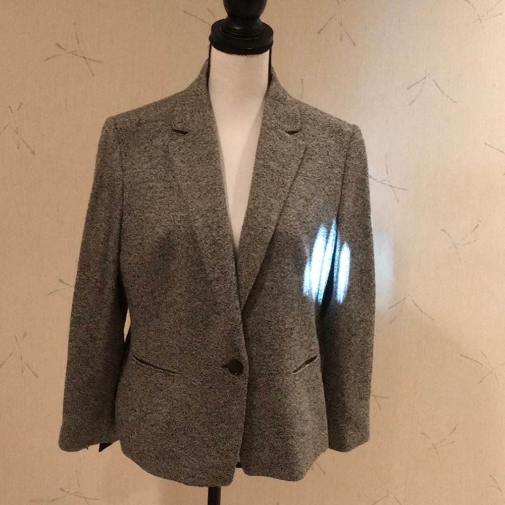 Black and white blazer